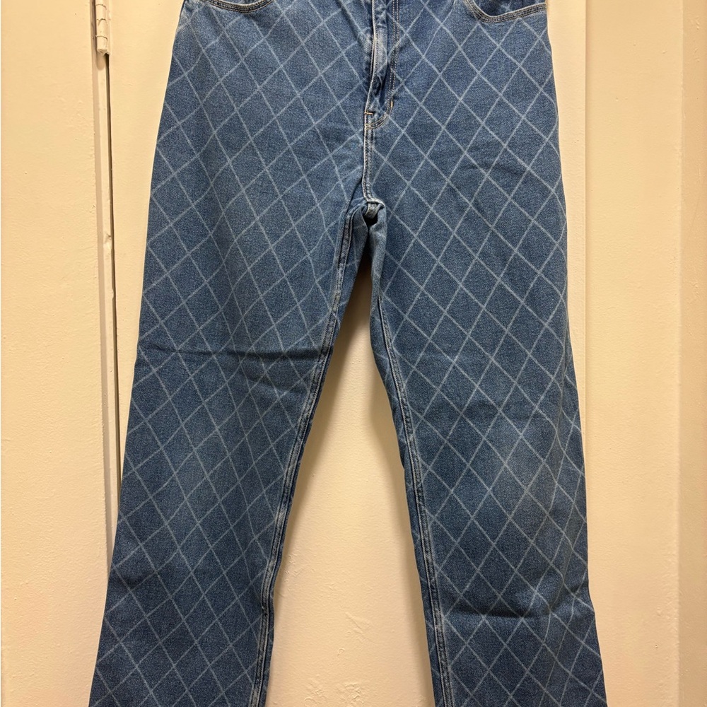 Hollister Blue Diamond Pattern Women's Jeans